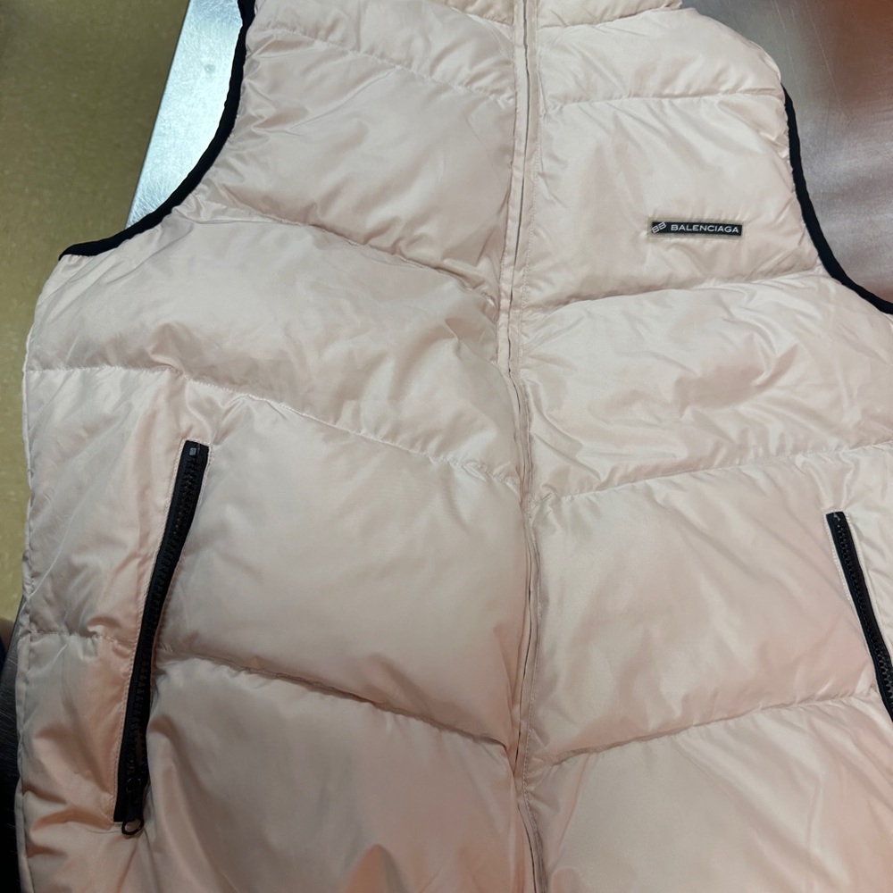 Authentic BALENCIAGA Reversible Women’s Vest Size 6 Cream / Brown Taupe